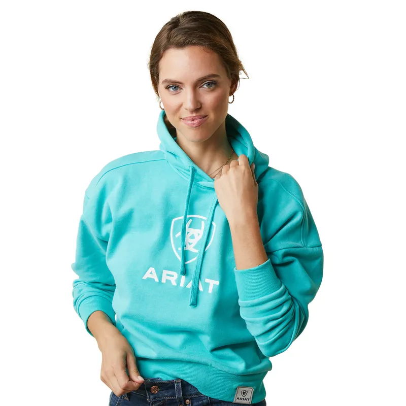 Ariat Women's Just Hoodie Heather Pool Blue - Image 4