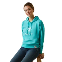Ariat Women's Just Hoodie Heather Pool Blue