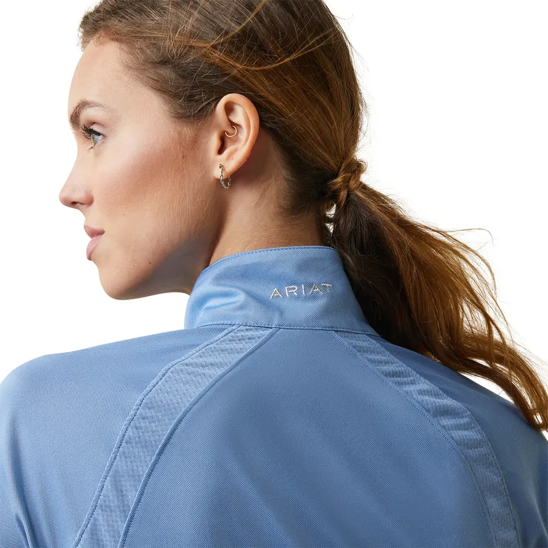 Ariat Women's Sunstopper 2.0 1/4 Zip Baselayer Ashleigh Blue - Image 6
