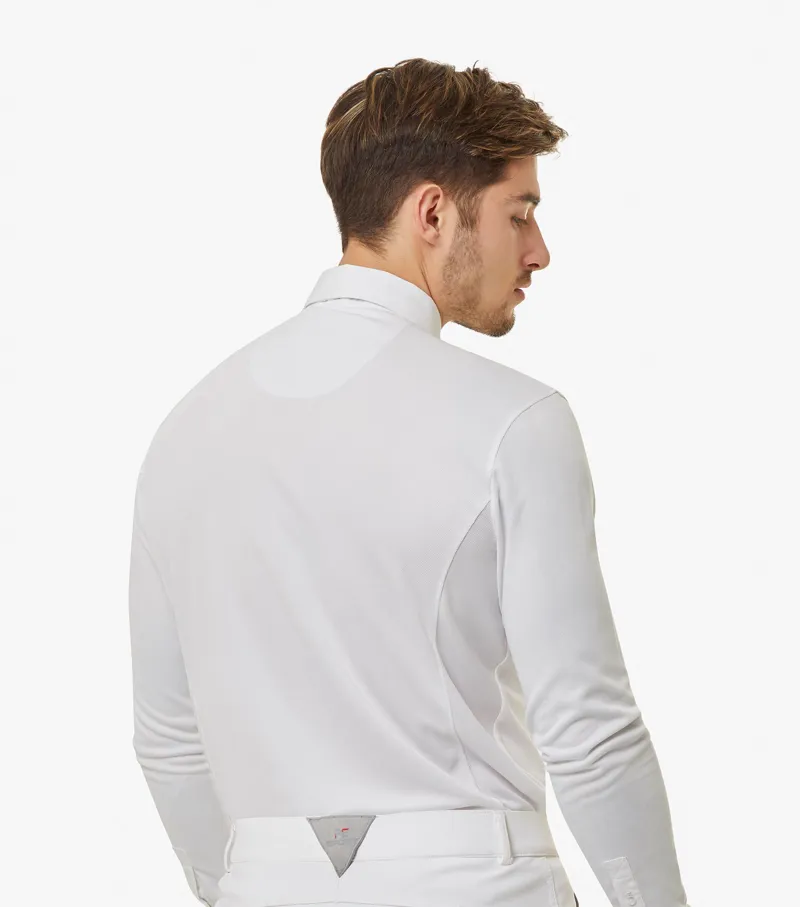 Premier Equine Giulio Men's Long Sleeve Show Shirt White - Image 2