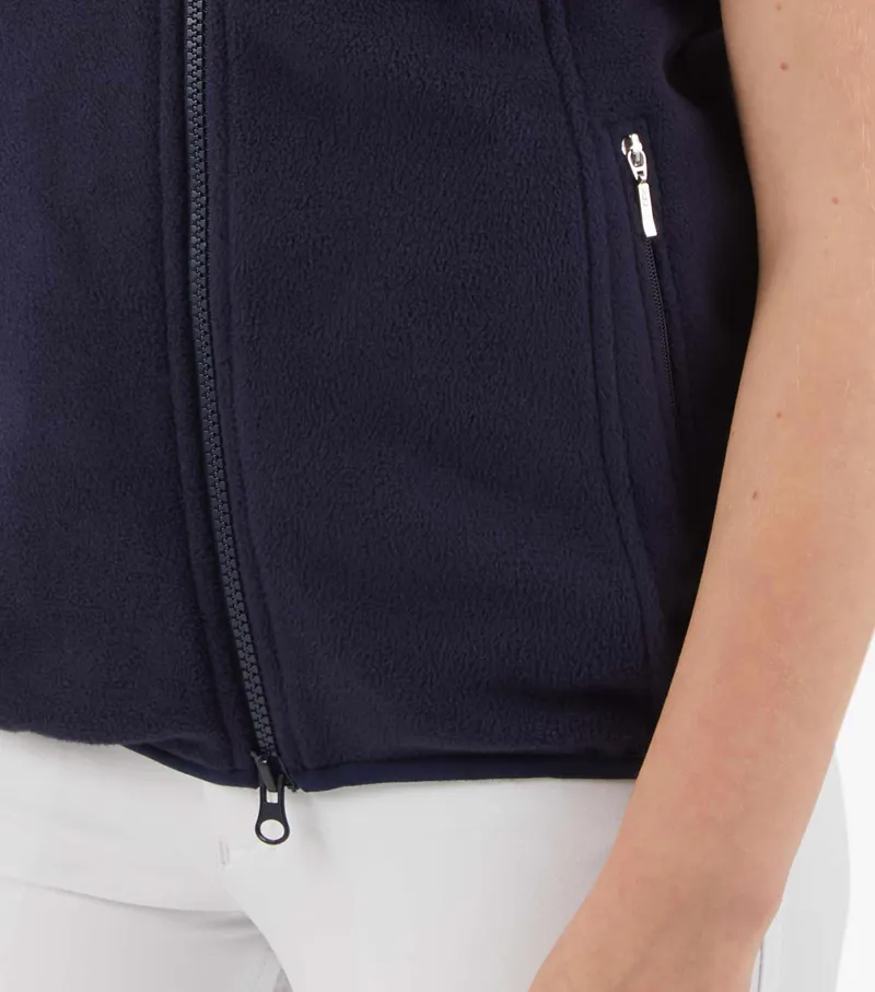 Premier Equine Sellia Girls Fleece Riding Gilet Navy - Image 6