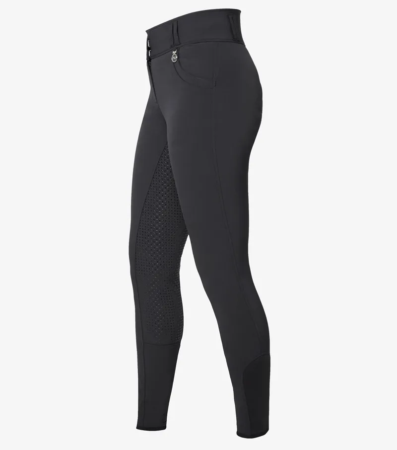 Premier Equine Sophia Ladies Full Seat High Waist Riding Breeches Black - Image 2