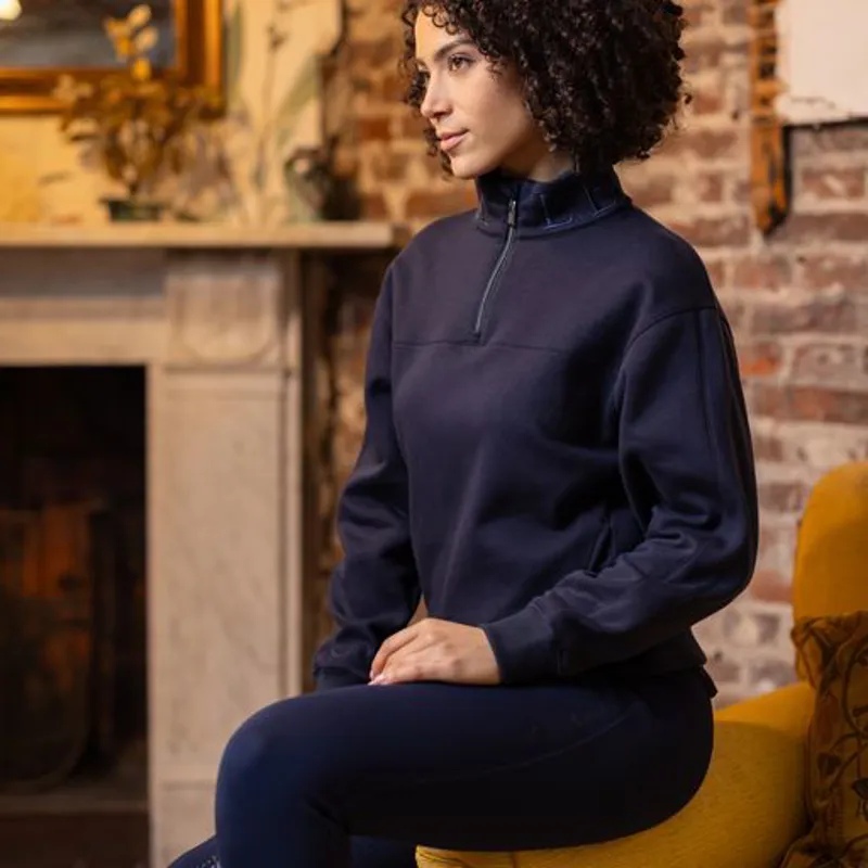 LeMieux Kali Quarter Zip Sweatshirt - Navy - Image 2