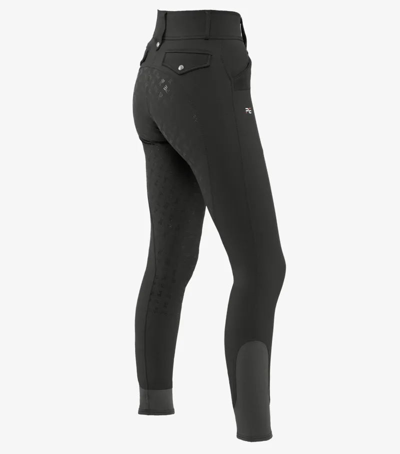 Premier Equine Torino Ladies Full Seat Gel Riding Breeches Anthracite - Image 3