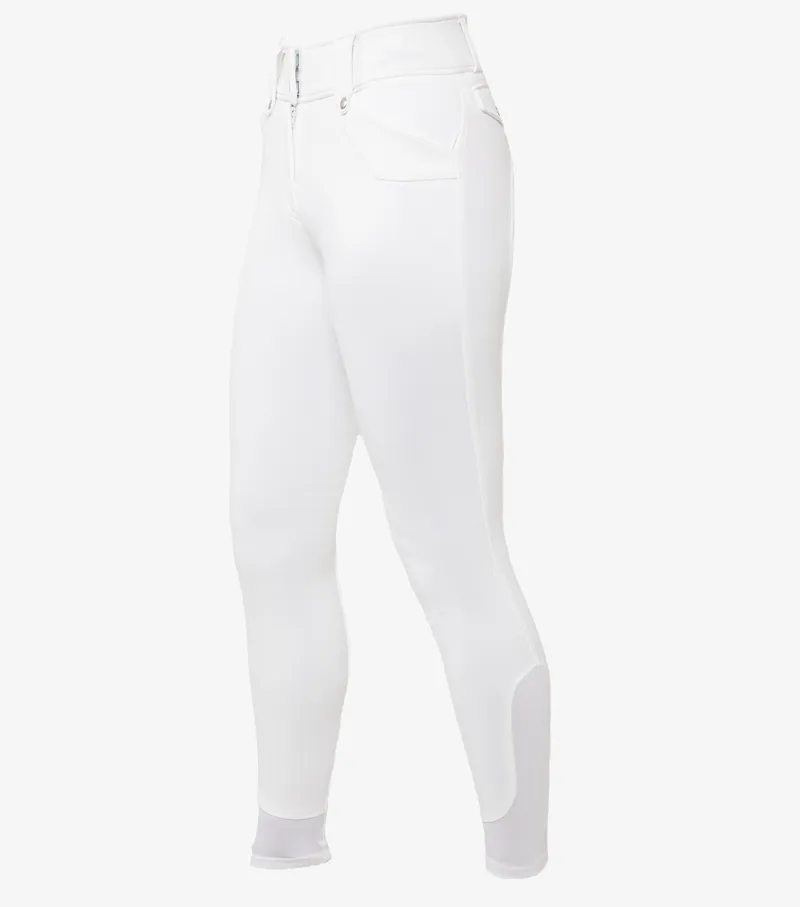 Premier Equine Torino Ladies Full Seat Gel Riding Breeches White - Image 2