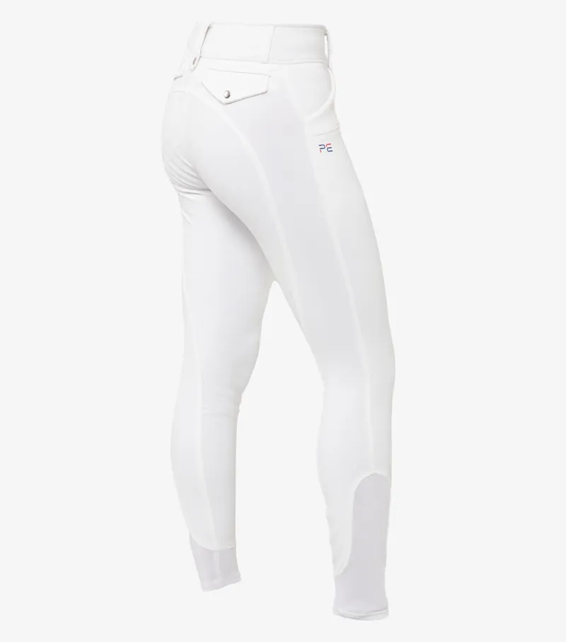 Premier Equine Torino Ladies Full Seat Gel Riding Breeches White - Image 3