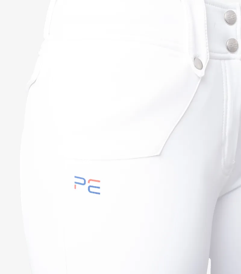 Premier Equine Torino Ladies Full Seat Gel Riding Breeches White - Image 5
