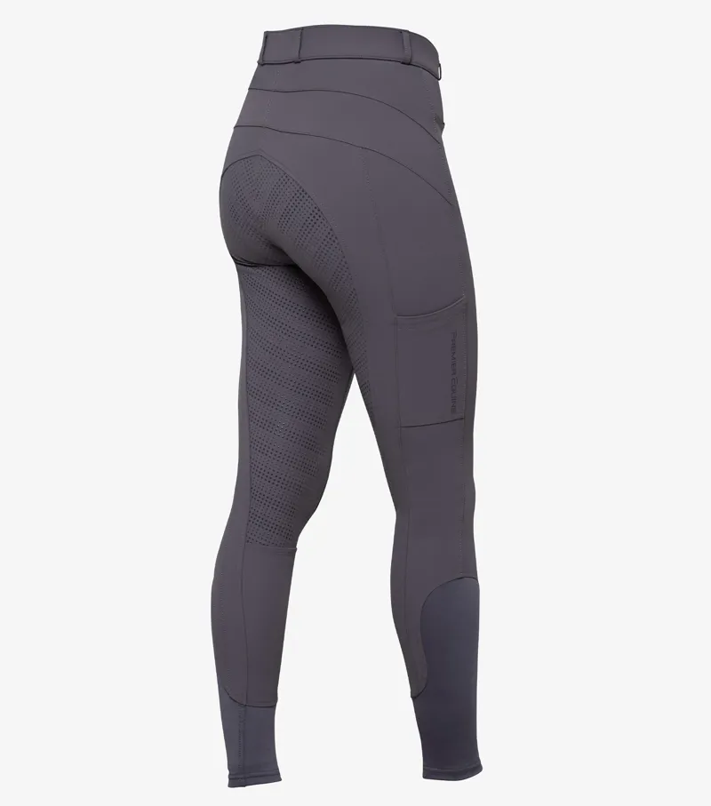 Premier Equine Torrent Ladies Full Seat Gel Riding Breeches Anthracite - Image 3