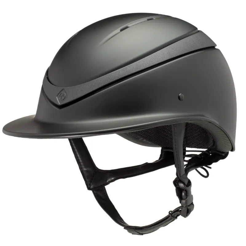 Charles Owen Luna Wide Peak Hat - Black Matt / Black Matt