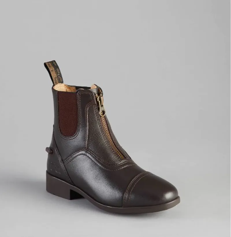 Premier Equine Virtus Junior Leather Paddock Boot Brown