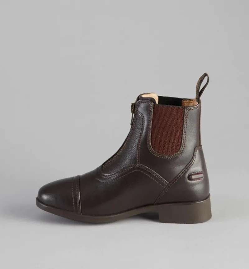 Premier Equine Virtus Junior Leather Paddock Boot Brown - Image 3