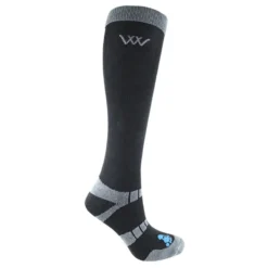 Woof Wear Long Bamboo Waffle Riding Sock Black