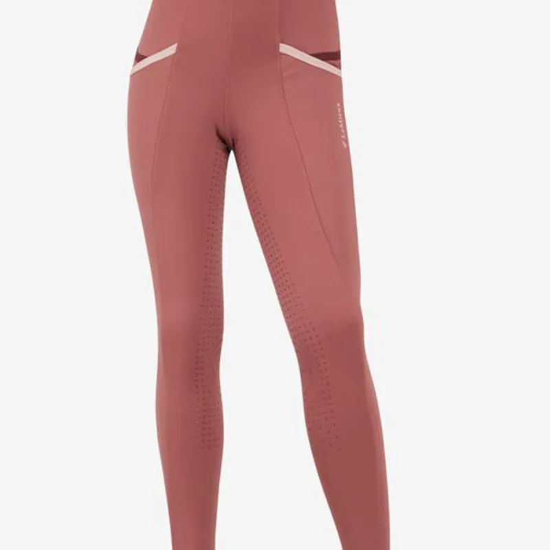 LeMieux Young Rider Pull On Riding Tights in Orchid color