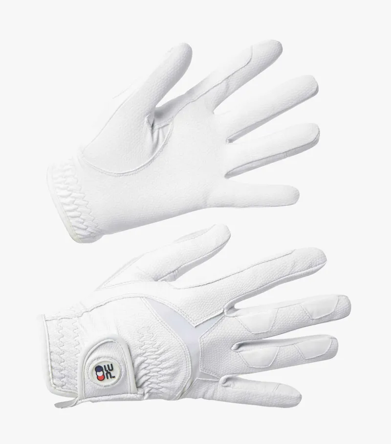 Premier Equine Windsor Junior Riding Gloves White