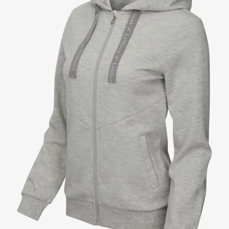 LeMieux Leonie Zip Through Hoodie Grey Marl - Image 2