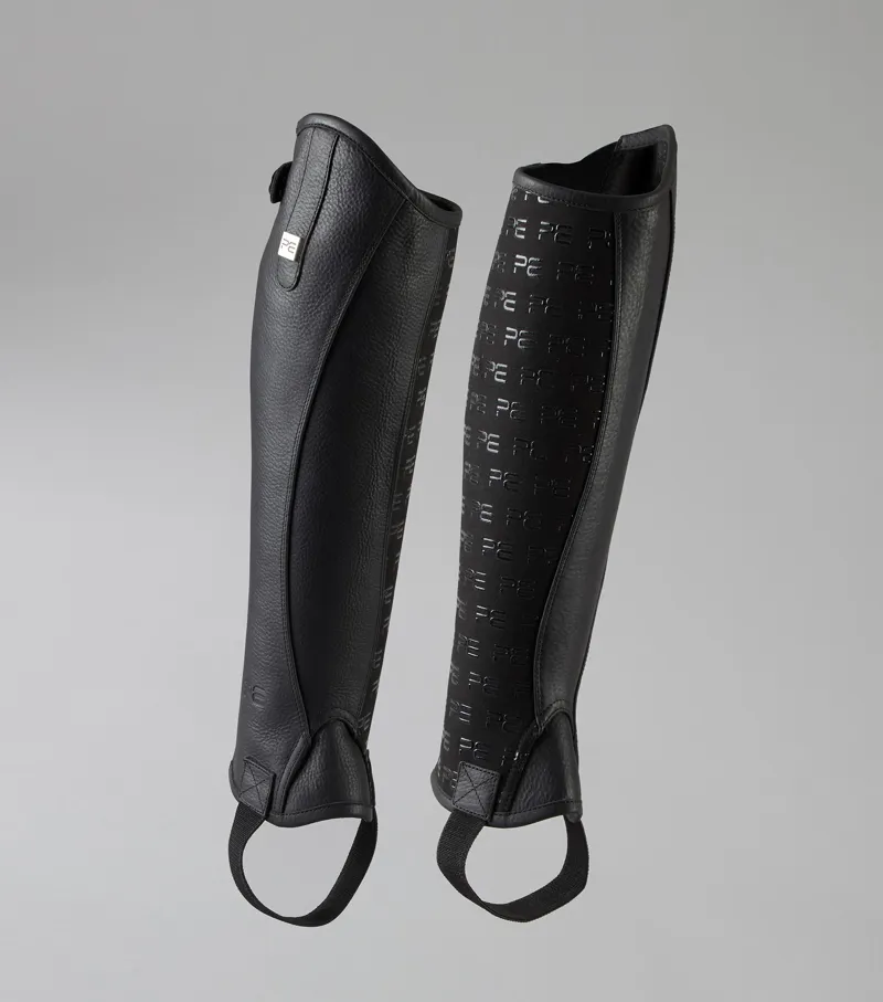 Premier Equine Actio Leather Half Chaps Black - Image 6