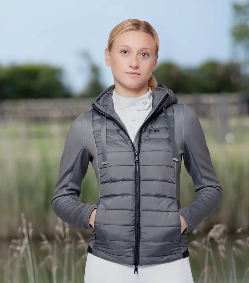 Premier Equine Arion Ladies Riding Jacket With Hood Anthracite - Image 2