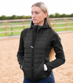 Premier Equine Arion Ladies Riding Jacket With Hood Black