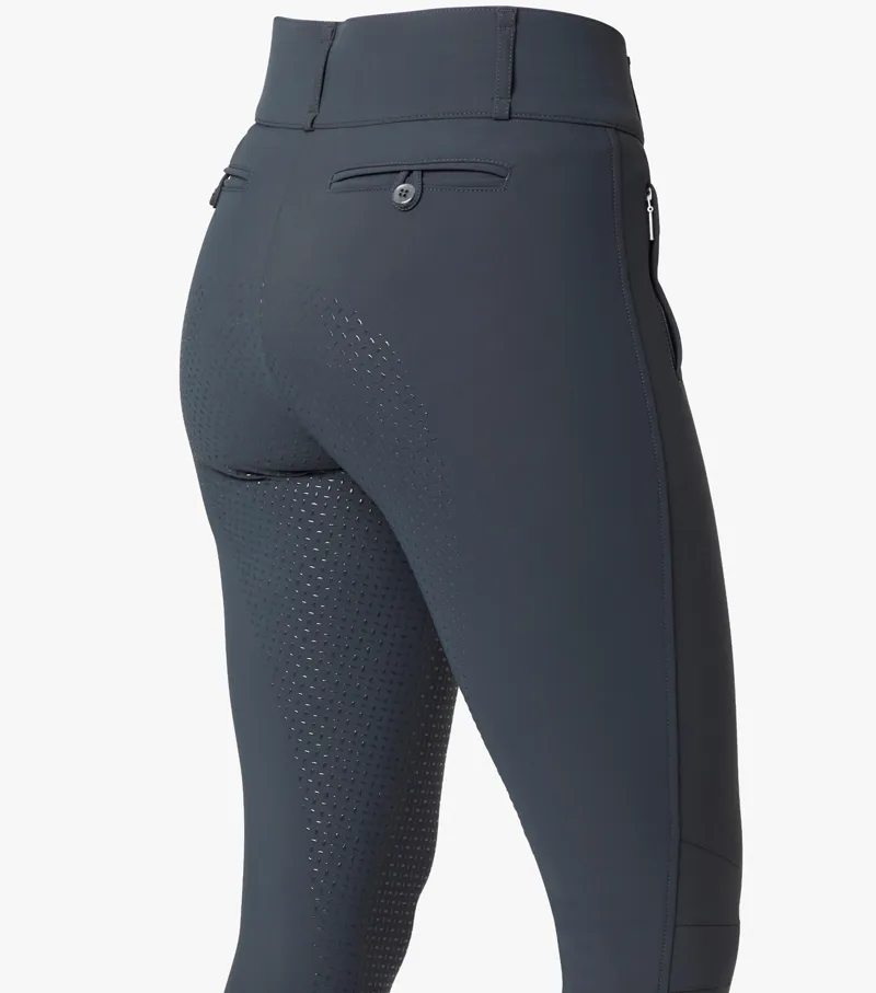 Premier Equine Carapello Ladies Full Seat Gel Riding Breeches Anthracite - Image 4