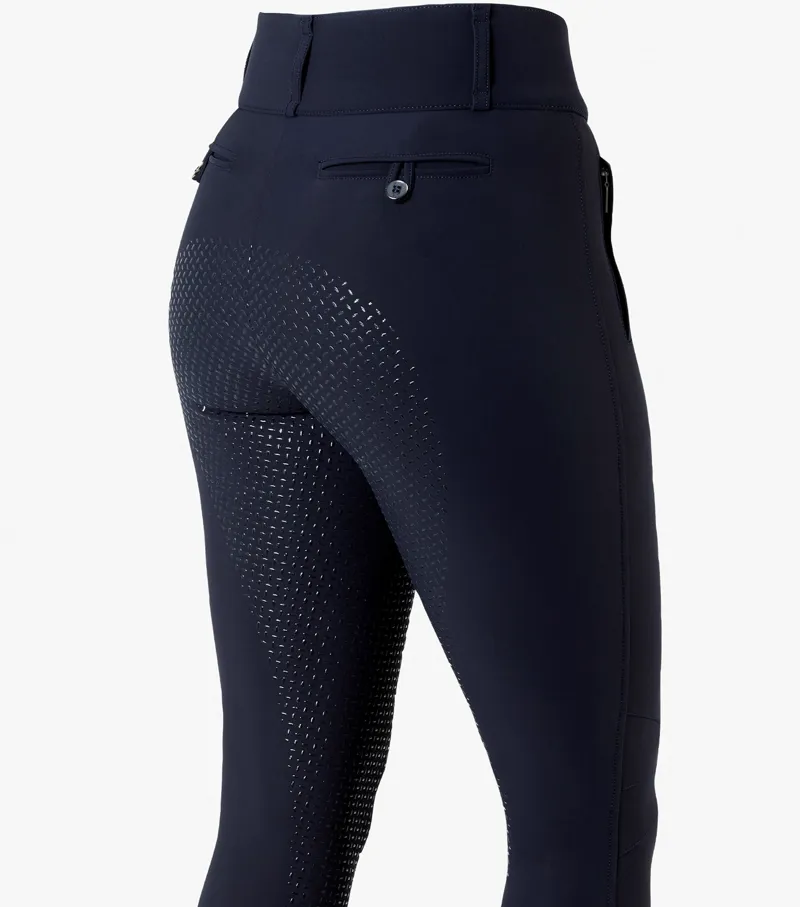 Premier Equine Carapello Ladies Full Seat Gel Riding Breeches Navy - Image 4
