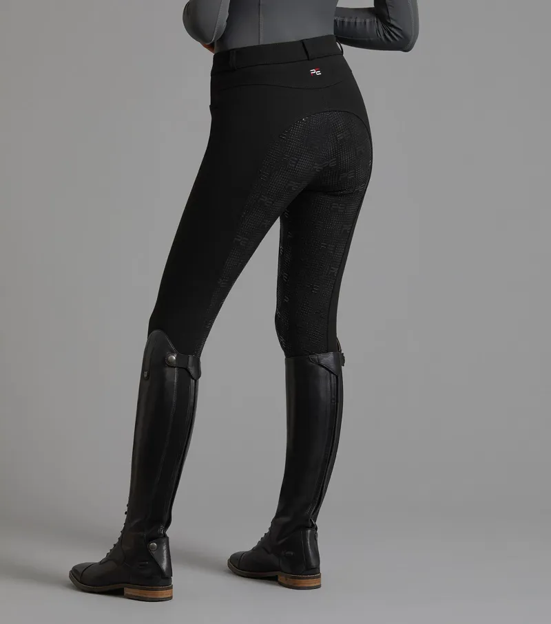 Premier Equine Cassa Ladies Full Seat Gel Riding Breeches - Black - Image 3