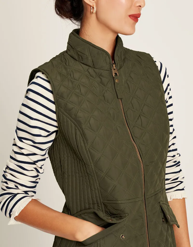 Joules Women's Minx Quilted Gilet - Heritage Green - Image 3