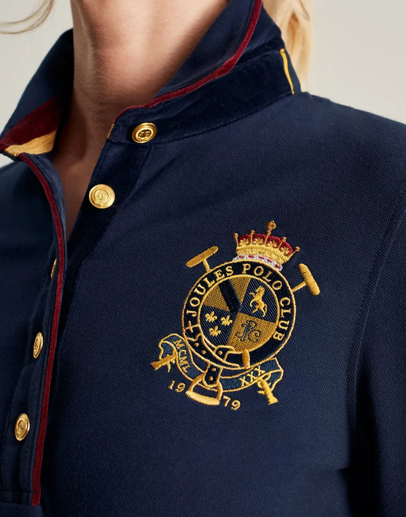 Joules Women's Ashley Long Sleeved Polo - French Navy - Image 2