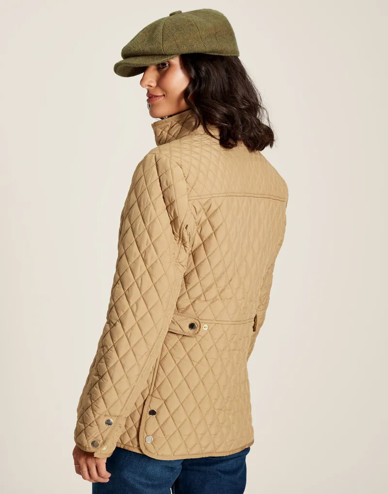 Joules Women's Allendale Diamond Quilted Jacket - Tan - Image 5