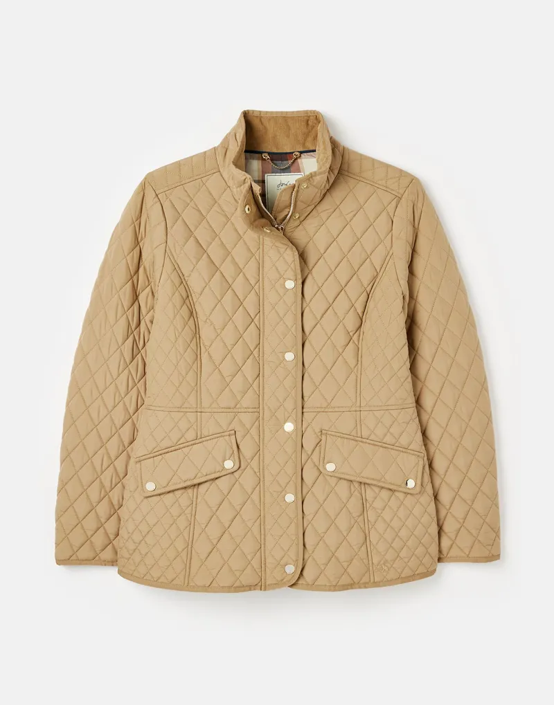 Joules Women's Allendale Diamond Quilted Jacket - Tan - Image 7