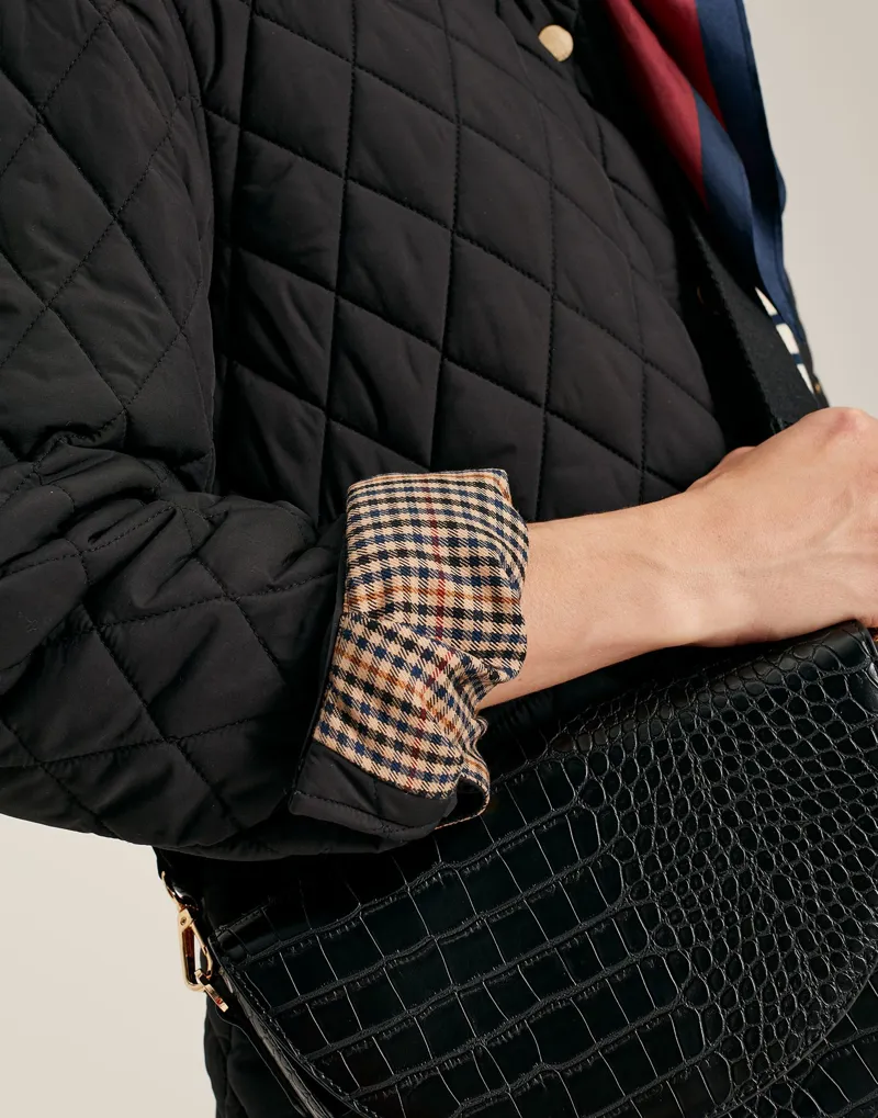 Joules Women's Arlington Cropped Quilted Jacket - Black - Image 3