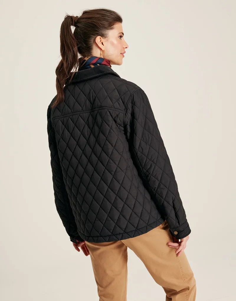 Joules Women's Arlington Cropped Quilted Jacket - Black - Image 4