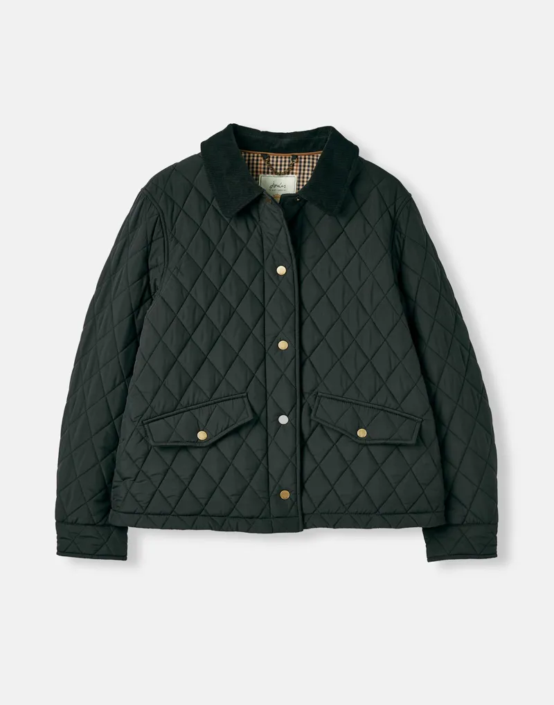 Joules Women's Arlington Cropped Quilted Jacket - Black - Image 6