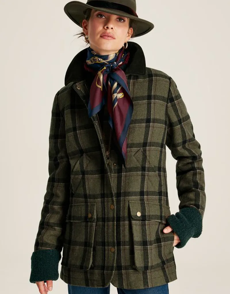 Joules Women's Berkley Fashion Fieldcoat - Green Tweed - Image 7