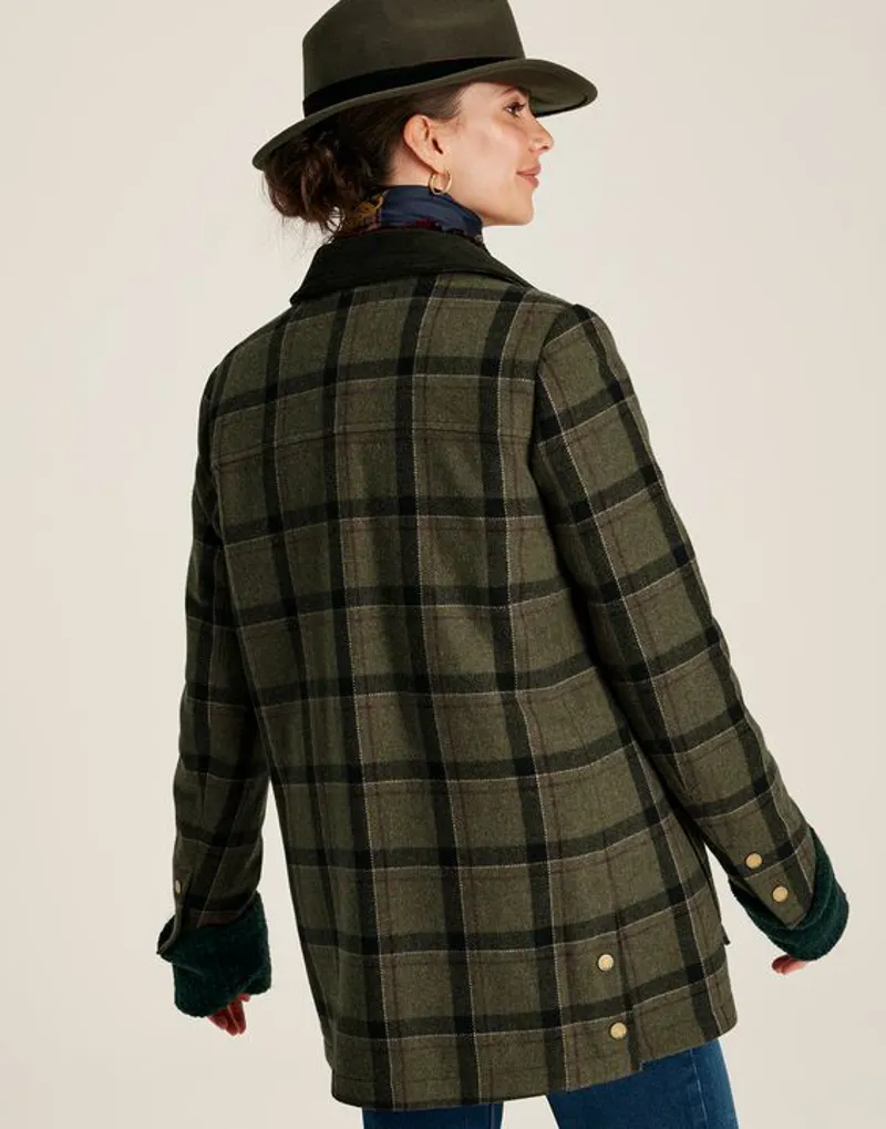 Joules Women's Berkley Fashion Fieldcoat - Green Tweed - Image 8