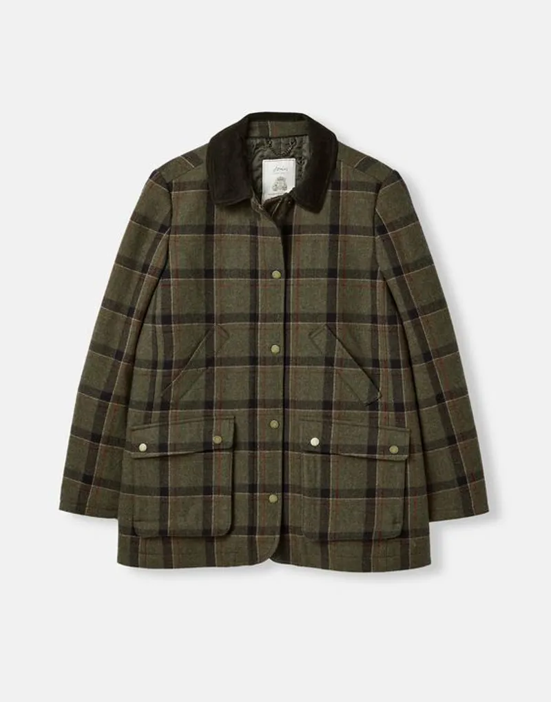 Joules Women's Berkley Fashion Fieldcoat - Green Tweed - Image 9