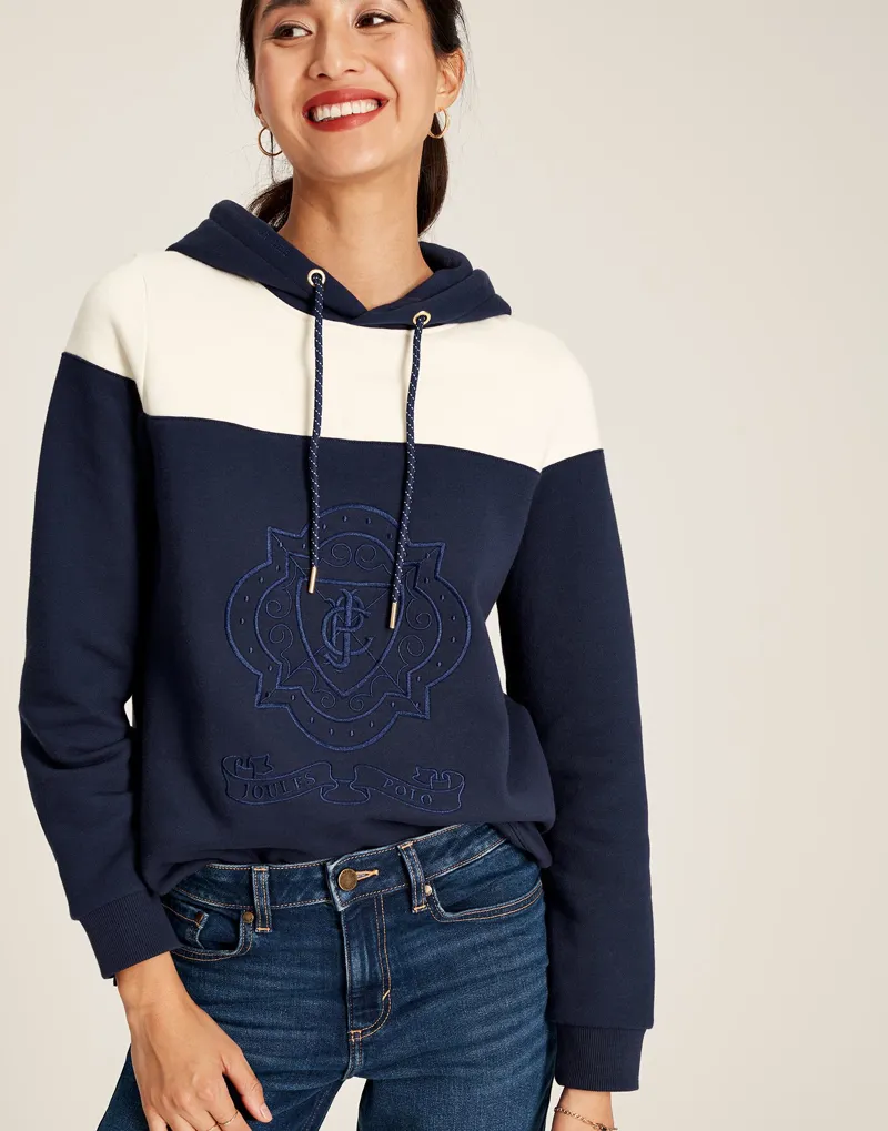 Joules Women's Alexa Embroidered Hoodie - French Navy
