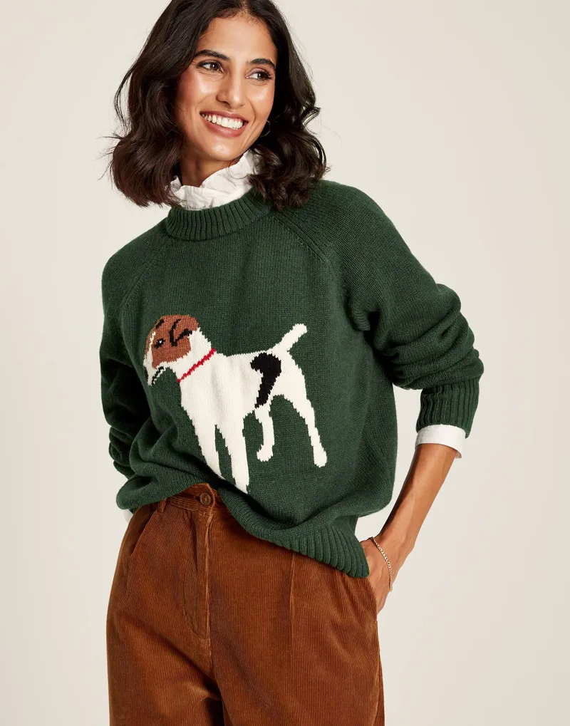 Joules Women's Margot Intarsia Jumper - Heritage Green - Image 3
