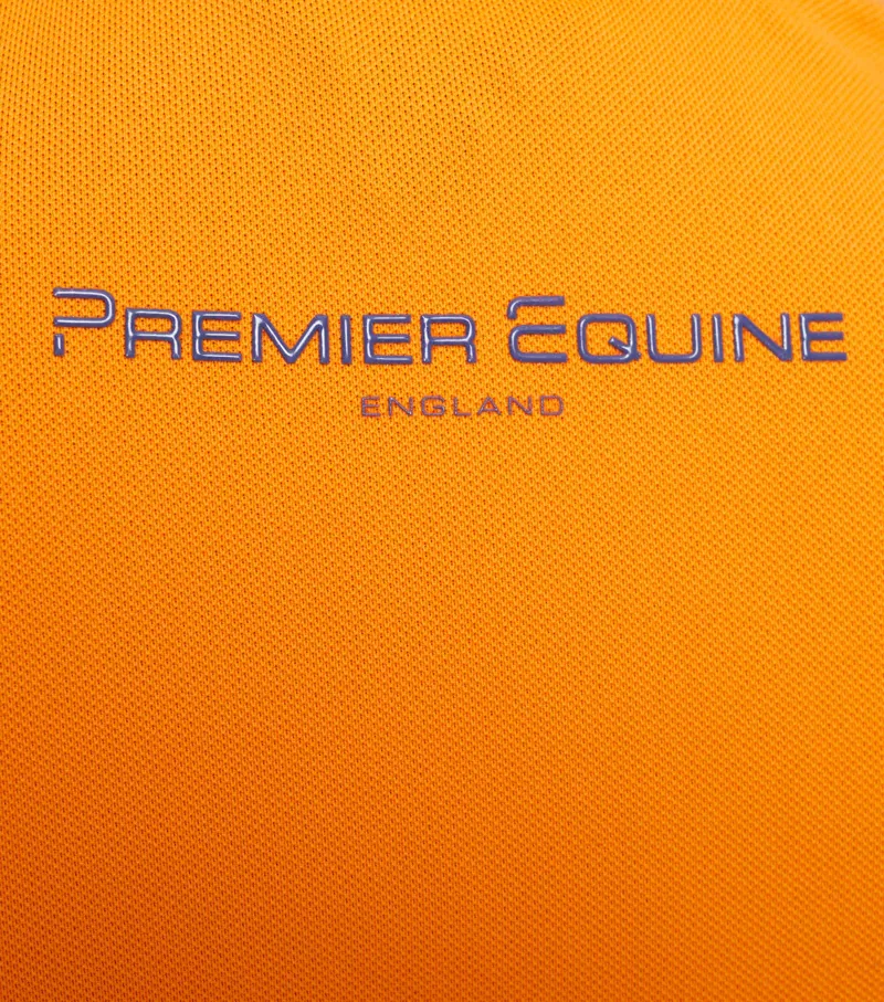 Premier Equine Cisco Junior Unisex Polo Shirt Orange - Image 6