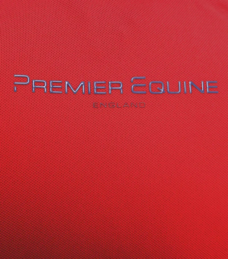 Premier Equine Cisco Junior Unisex Polo Shirt Red - Image 6