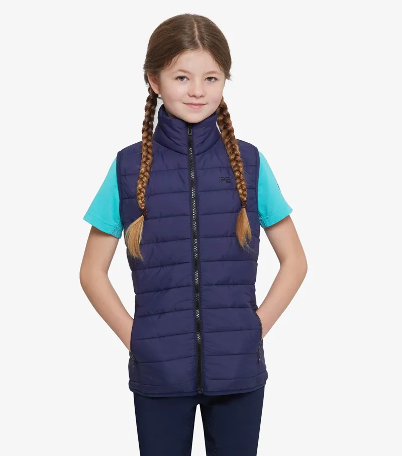 Premier Equine Dante Junior Unisex Gilet Navy - Image 2