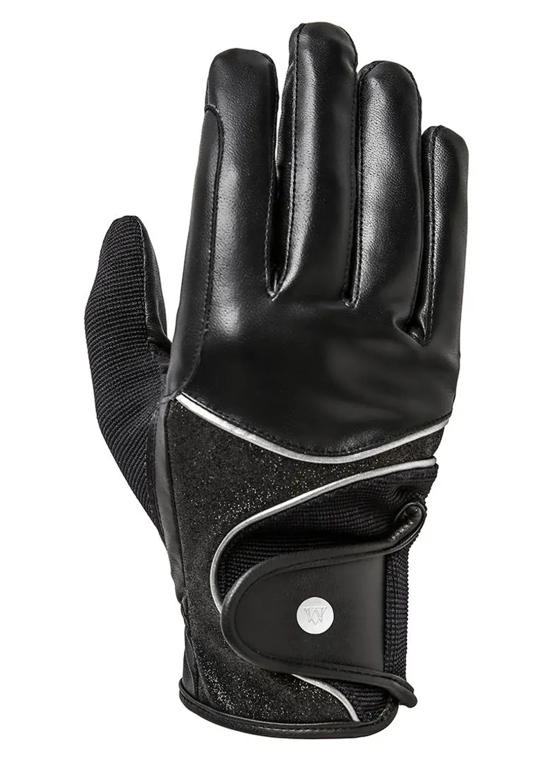 Mountain Horse Diamond Rider Glove - Silver/Black