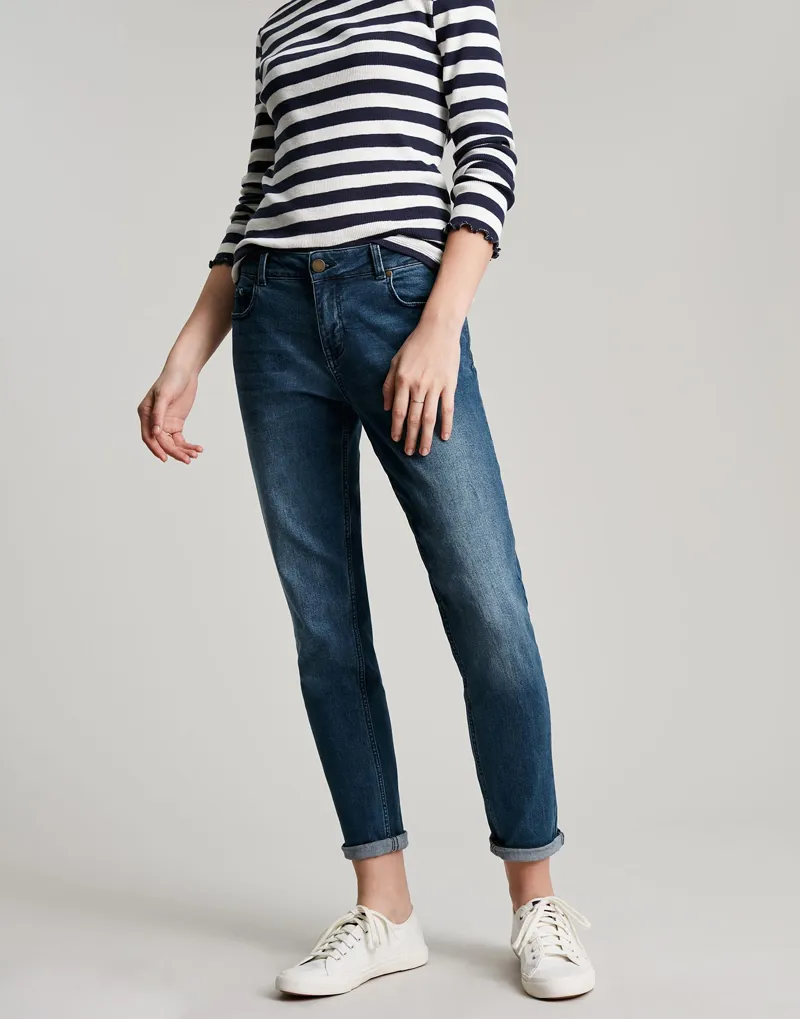 Joules Simone Girlfriend Jeans - Indigo - Image 7