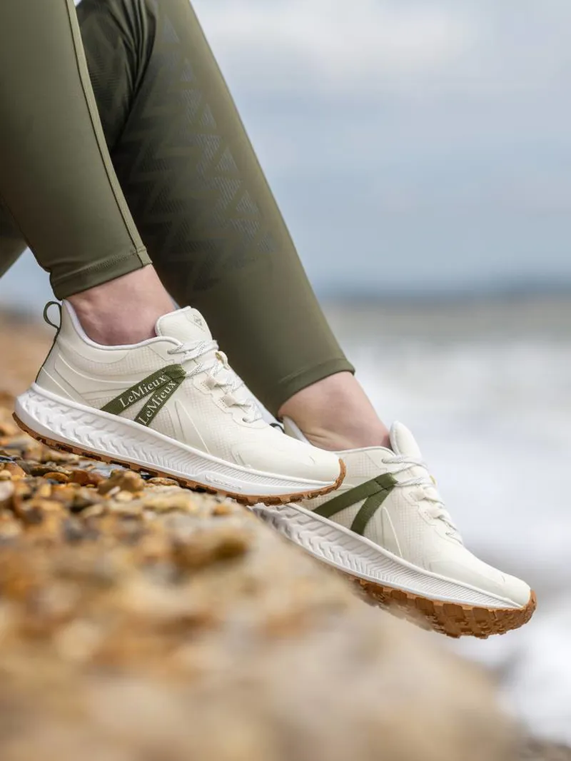 LeMieux Trax Waterproof Trainer - Ecru - Image 2