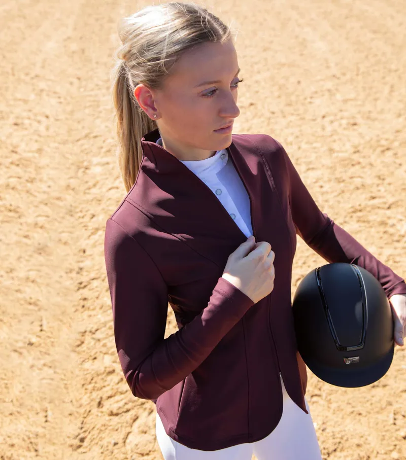 Premier Equine Finio Ladies Competition Show Jacket Plum - Image 5