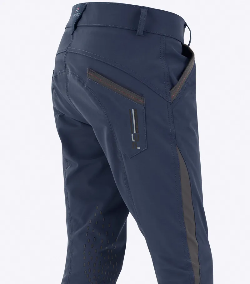 Premier Equine Gando Boys Gel Knee Riding Breeches Navy - Image 3