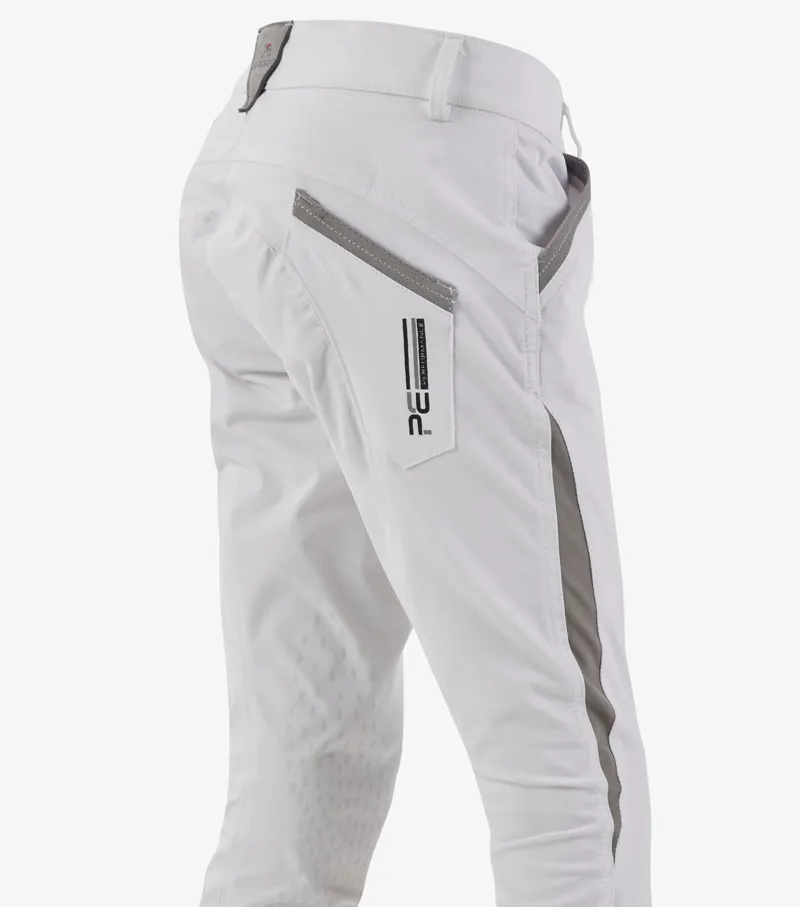 Premier Equine Gando Boys Gel Knee Riding Breeches White - Image 4