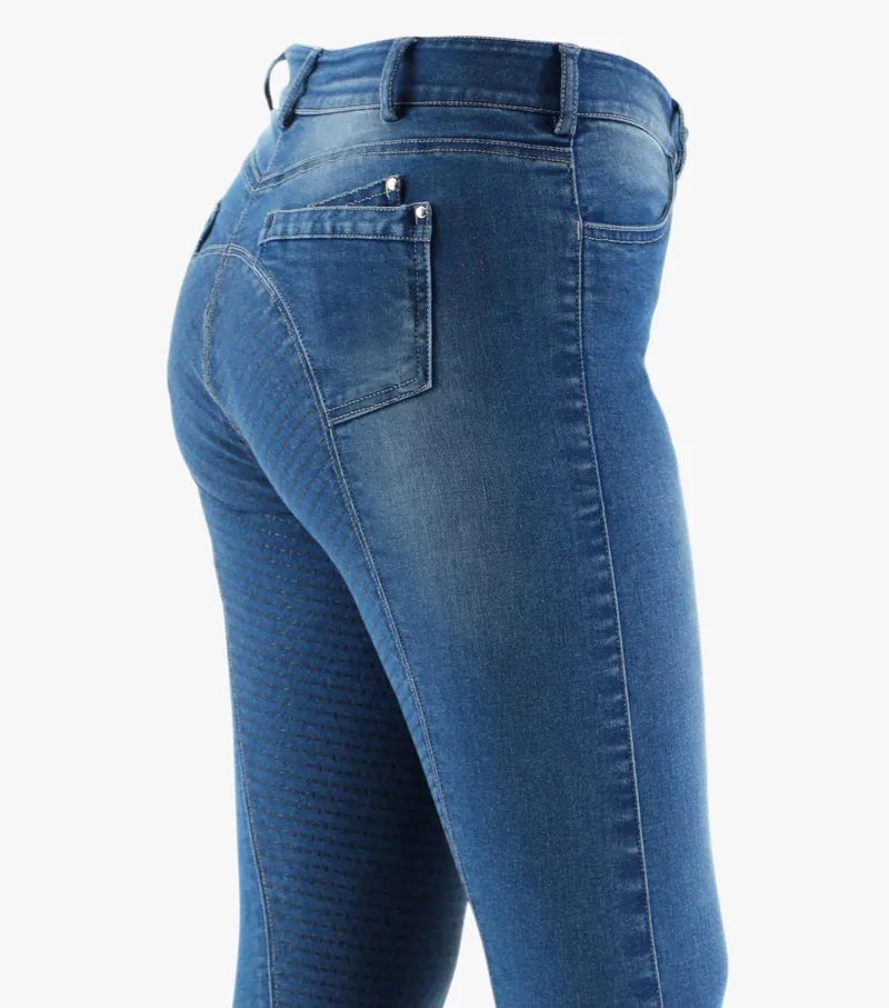 Premier Equine Gina Ladies Full Seat Denim Breeches - Image 5