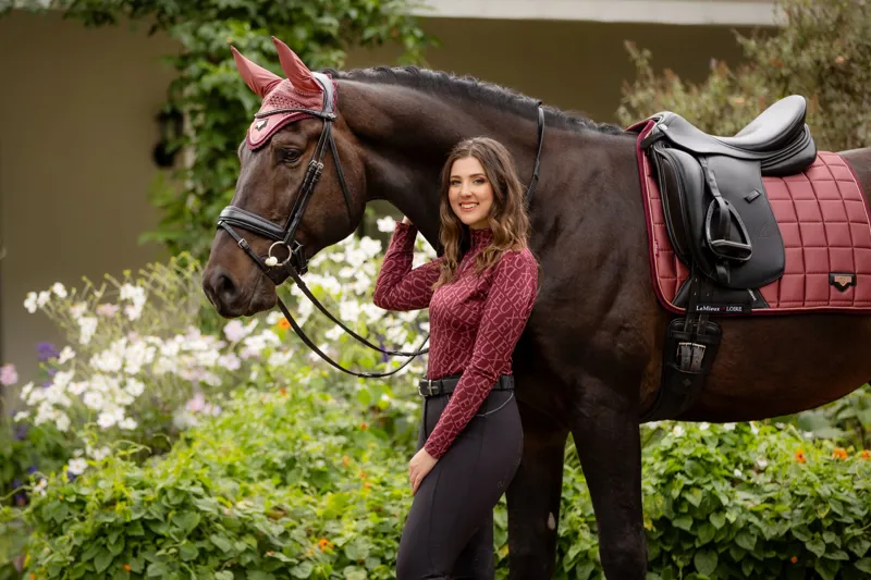 LeMieux Loire Classic Dressage Square Orchid - Image 3