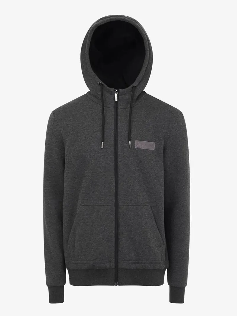 LeMieux Mens Zip Through Fleece Hoodie Graphite - Image 2