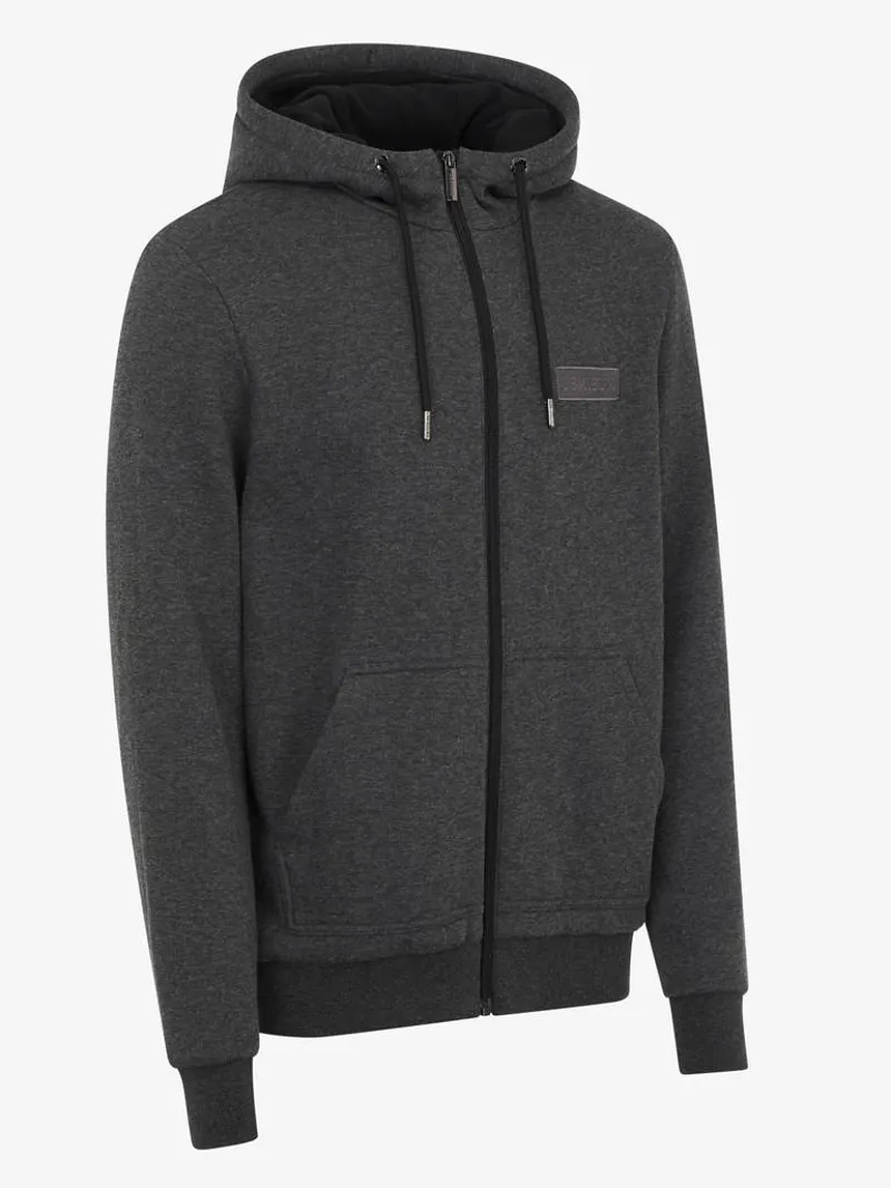 LeMieux Mens Zip Through Fleece Hoodie Graphite - Image 6